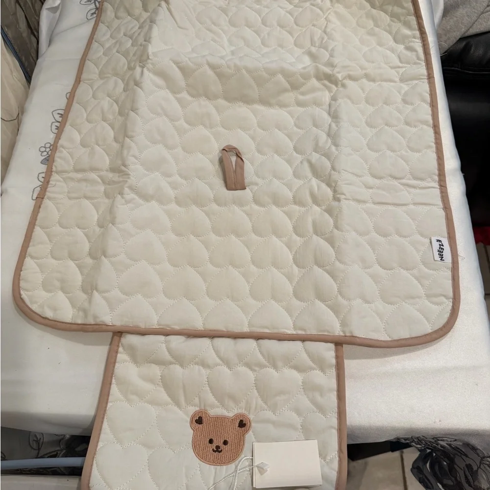 White and Brown Bear Diaper Cover